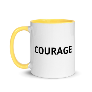 courage mug yellow