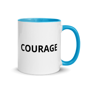 courage mug blue